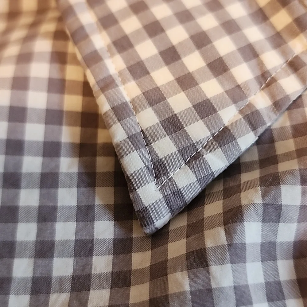 Untuckit 3X Large Gray And White Button Down LS Button Down Dress‎ Shirt